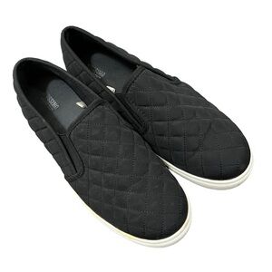Mossimo Black Quilted Fabric Slip On Casual Sneakers 8.5